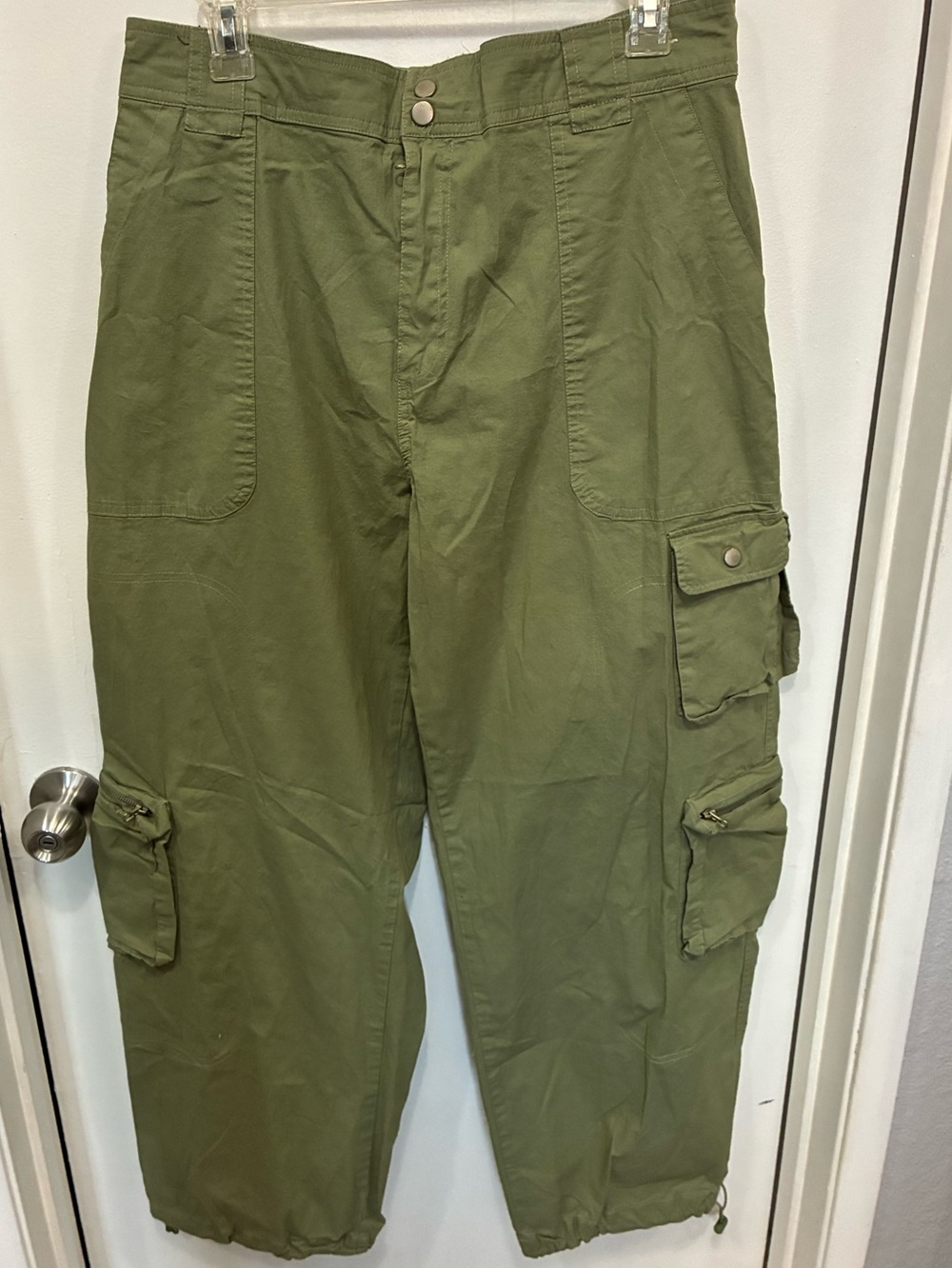 Rachel Paige Olive Green Waistband Cargo Pants - XL